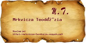 Mrkvicza Teodózia névjegykártya